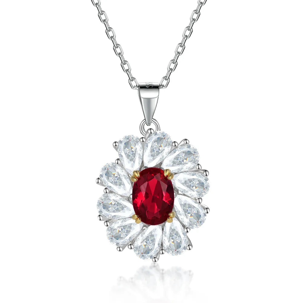 MuShan Luxury Jewelry 925 Sterling Silver Necklace Zircon 7A Grade Lariat Office Ladies Rhodium Plated Premium Jewelry Pendant