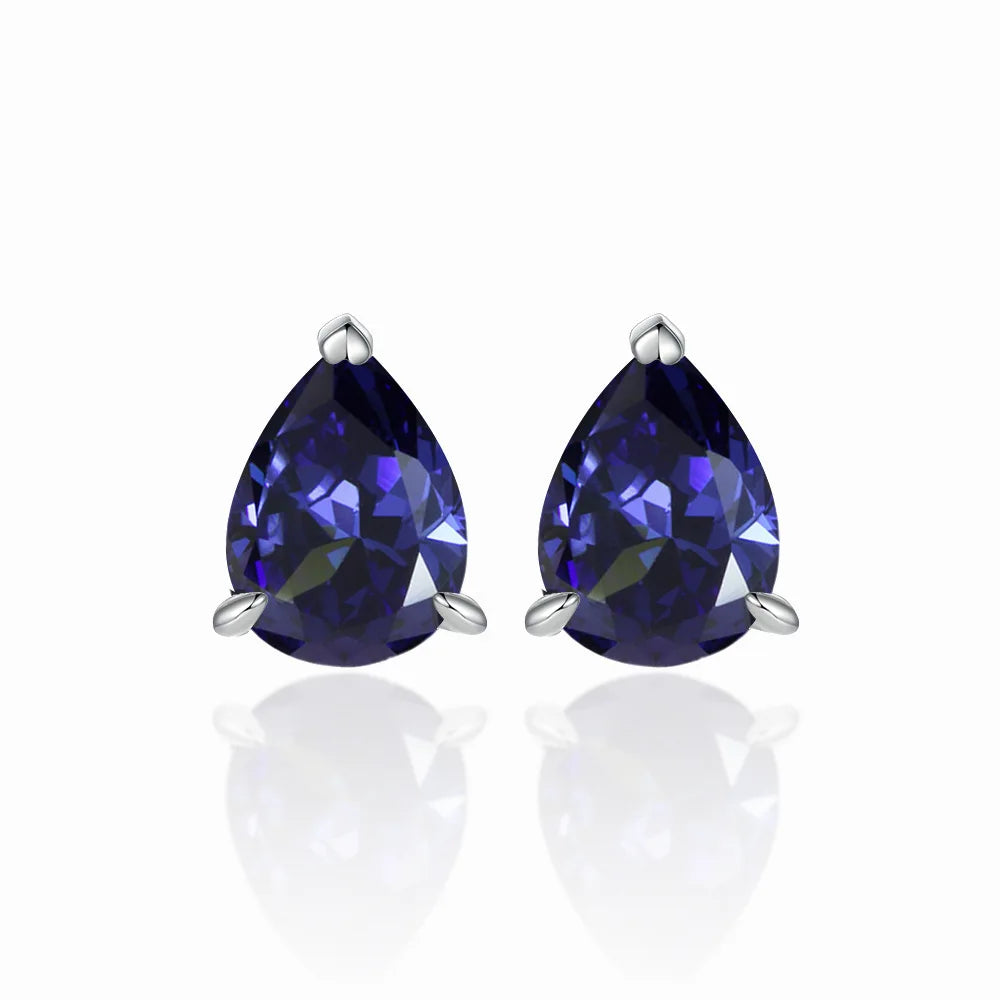 MuShan Luxury Jewelry 925 Sterling Silver Earrings Zircon 7A Stud Fashion for Ladies 18K Real Gold Plated Fine Jewelry Earring