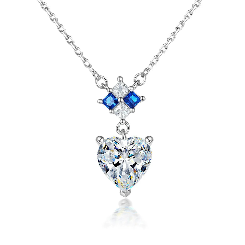 146 MuShan Designer Jewelry 925 Sterling Silver Necklace Zircon 5A Halo Engagement for Her Rhodium Plated Premium Jewelry Pendan
