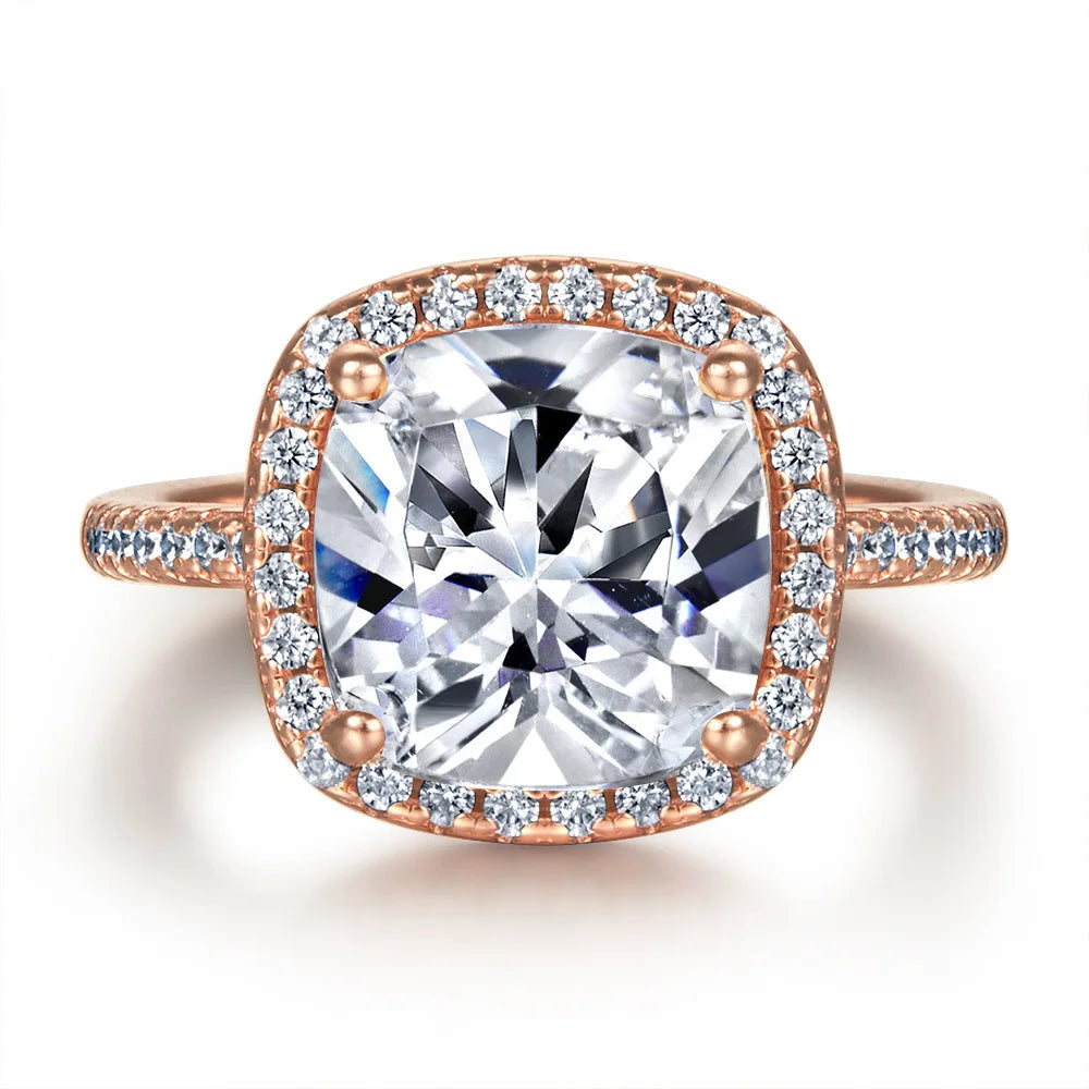 MuShan Jewelry 925 Sterling Silver Rings Bands Engagement Ring 7A Cubic Zirconia Valentine Modern Anniversary Women Gift