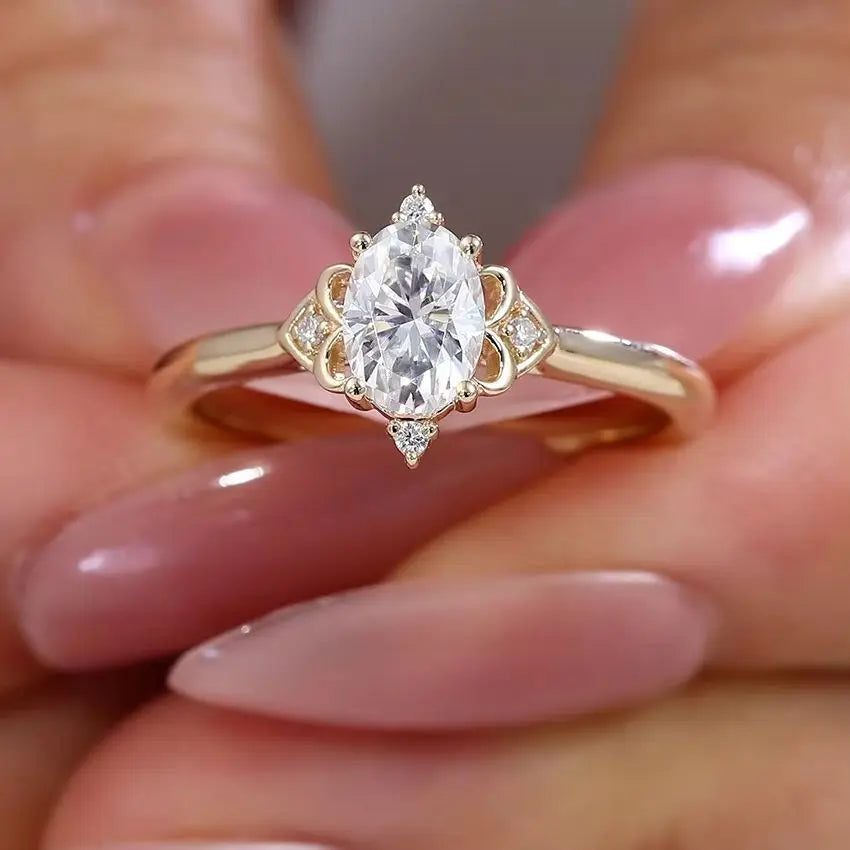 MUSHAN Bespoke Jewelry D VVS1 Moissanite Diamond Ring Band Platinum PT950 10K 14K 18K Gold Jewelry Rings For Women Wedding Party