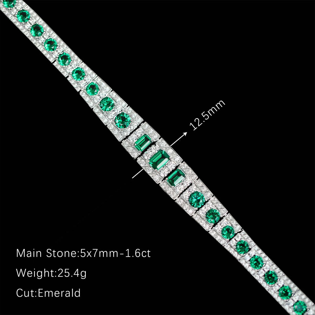 MuShan Jewelry 925 Sterling Silver Bangle 5A CZ Gemstones HCD Gemstones Designer Wedding 925 Sterling Silver Bangle Accessories