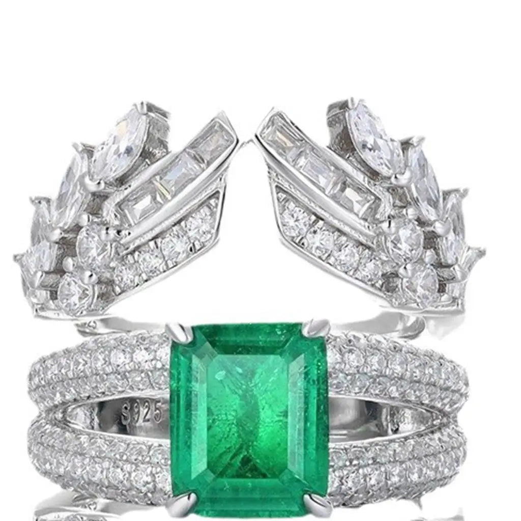 Anillo de plata de ley 925 de MuShan Luxury Jewelry, anillo radiante y elegante con rubí cultivado en laboratorio para mujer, anillos de aniversario chapados en oro de 18 quilates