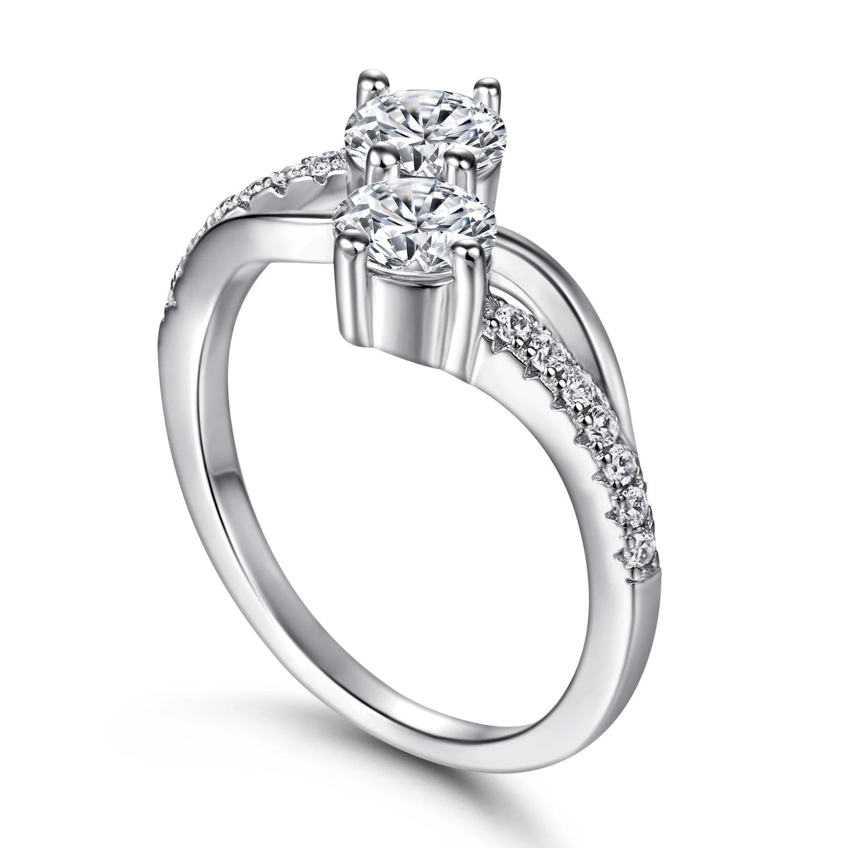 MuShan Jewelry 925 Sterling Silver Rings Bands Engagement Ring 5A Cubic Zirconia Women Premium Anniversary Women Gift