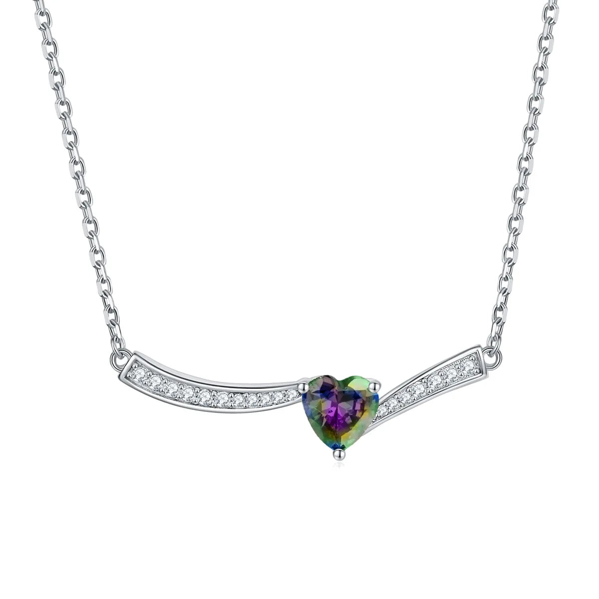MuShan Jewelry 925 Sterling Silver Necklace Pendant Chain HCD Diamonds Valentine Gift Best Friend Gift Women Necklaces Jewelry