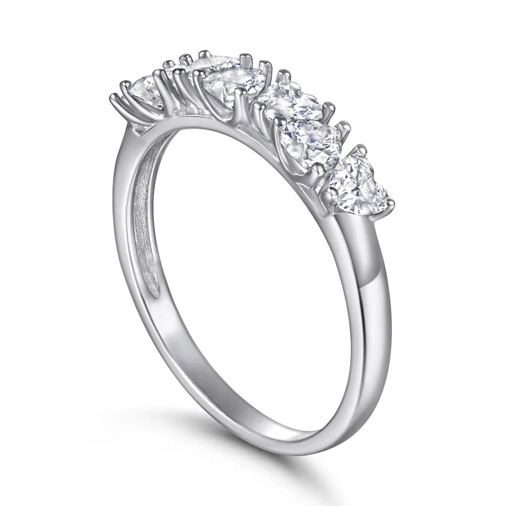 MuShan Jewelry 925 Sterling Silver Romantic Fashion Ring 7A Cubic Zirconia Rings Bands Engagement Anniversary Women Gift