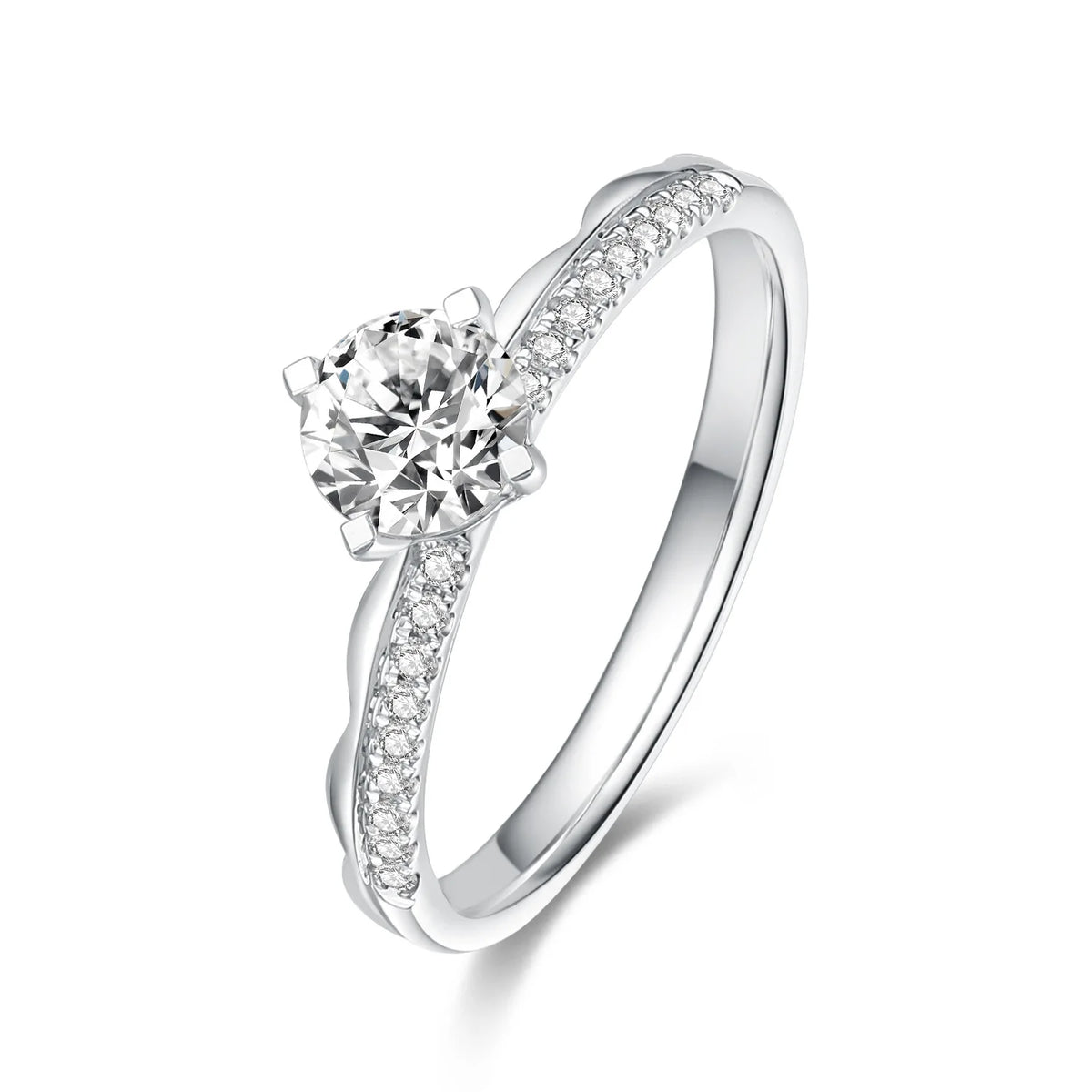 MUSHAN Luxury Custom 14K 18K Gold Rings Band Jewelry With Moissanite Diamond Lab Grown Gemstones Diamond Wedding Ring For Women