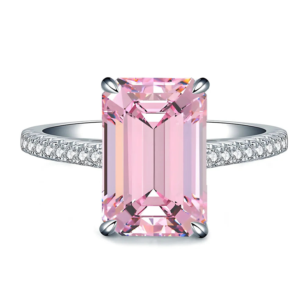 MuShan Jewelry 925 Sterling Silver Ring Wedding Band High Carbon Diamond Bridal Shower Elegant Jewelry Women Rings Fine Jewelry