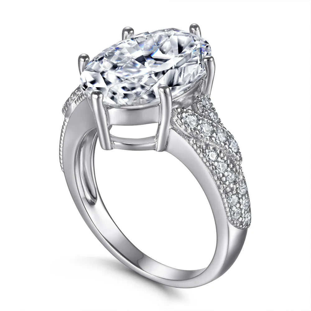 MuShan Jewelry 925 Sterling Silver Romantic Engagement Ring 7A Cubic Zirconia Valentine Delicate Anniversary Women Gift