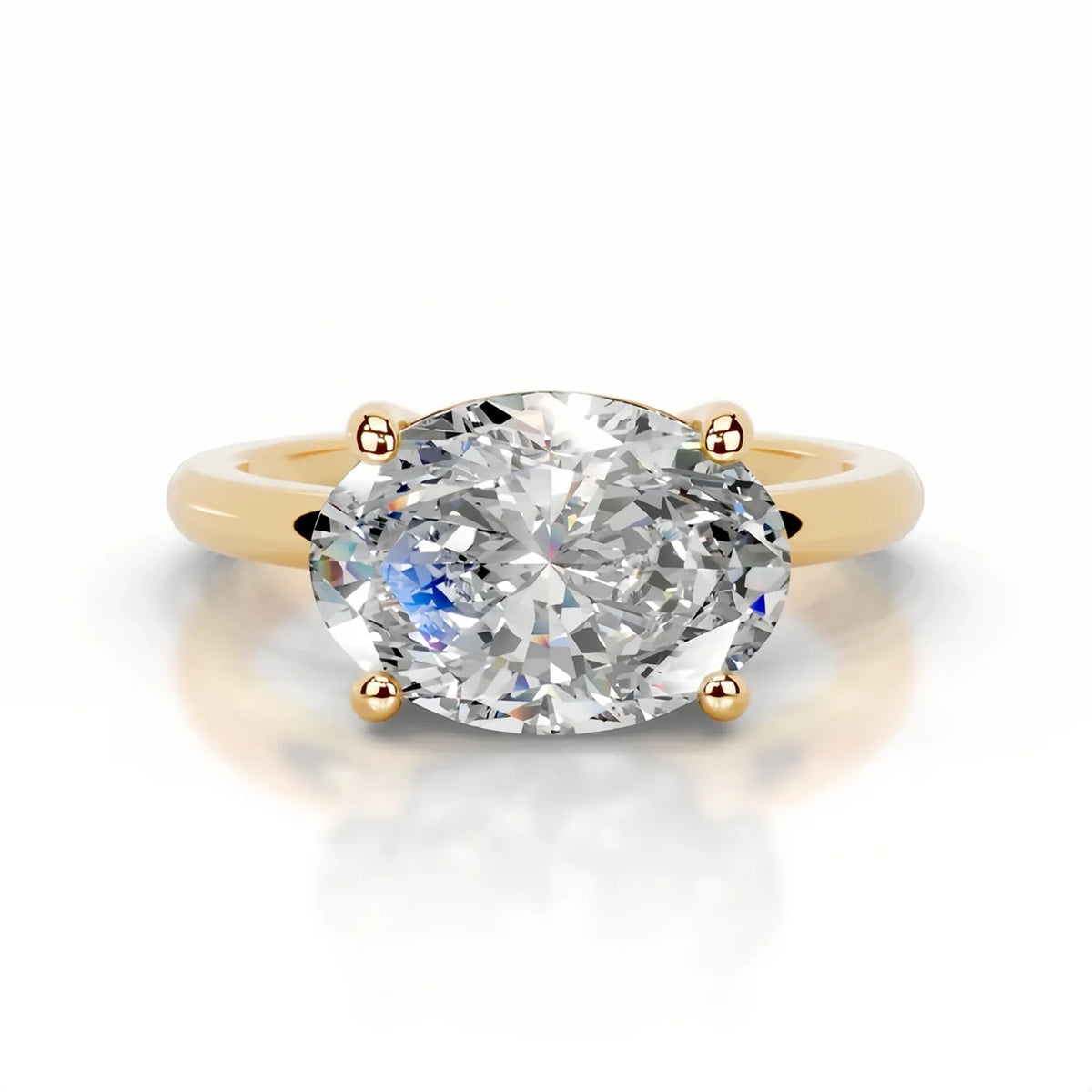 MuShan Designer Jewelry 925 Sterling Silver Ring Round Moissanite Cocktail Ring for Fiancee 18K Gold Plated MST Patent Rings