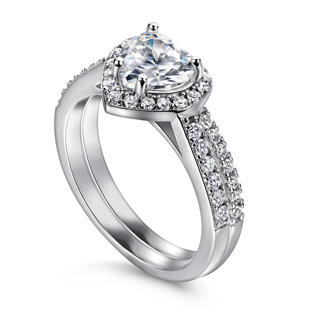 MuShan Jewelry 925 Sterling Silver Simple Engagement Ring 7A Cubic Zirconia Rings Bands Anniversary Rings Bands Women Gift