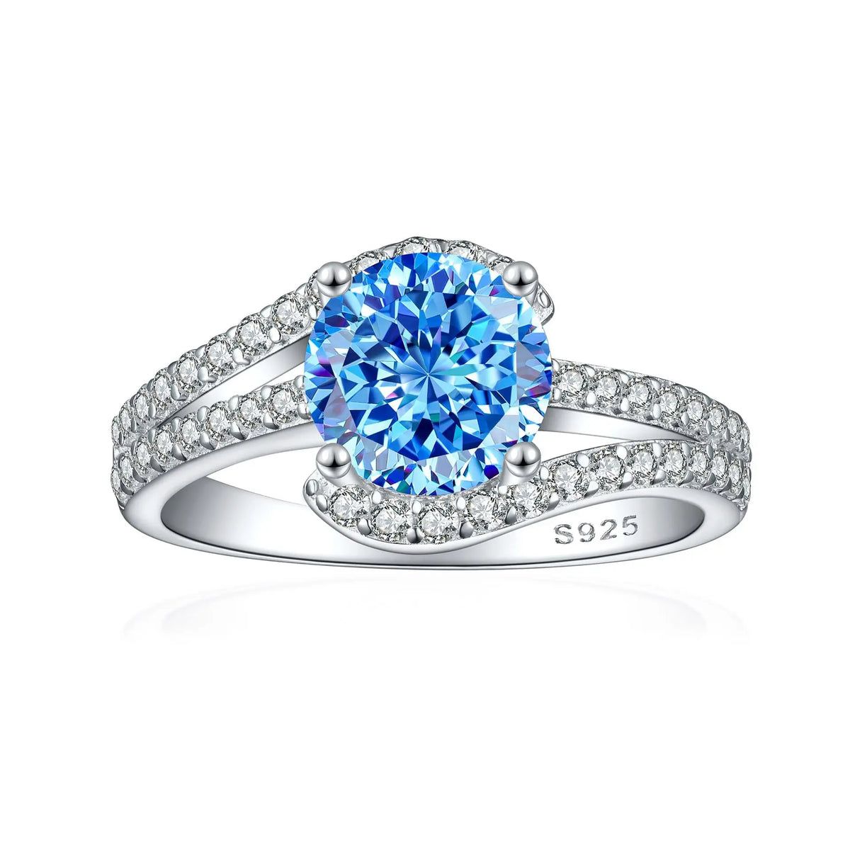 MuShan Jewelry 925 Sterling Silver Ring Wedding Band High Carbon Diamond Cocktail Party Luxury Style Women Rings Fine Jewelry