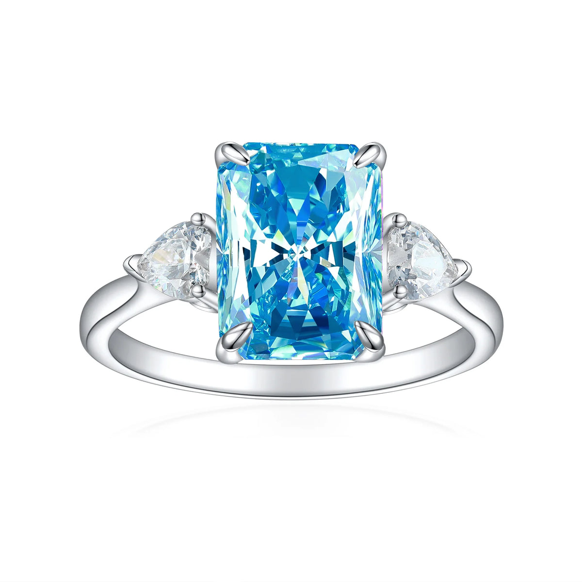 MuShan Jewelry 925 Sterling Silver Ring Wedding Band High Carbon Diamond Cocktail Party Romantic Style Women Rings Fine Jewelry