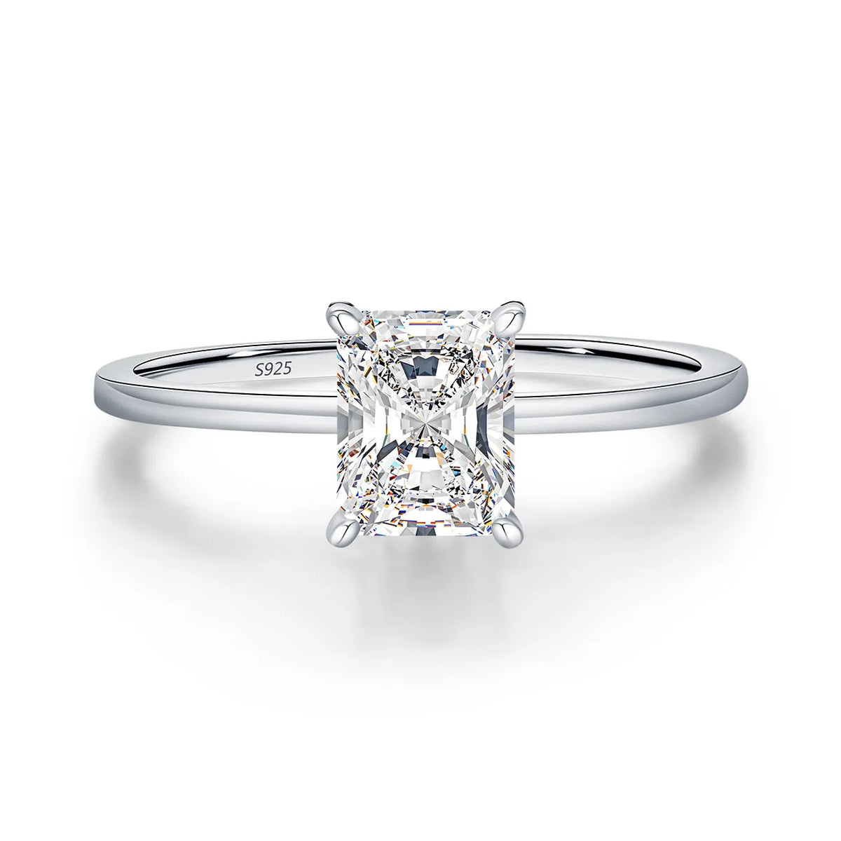 MuShan Brand Jewelry 925 Sterling Silver Ring Luxury VVS Moissanite Rings for Women 18K Gold Plated MST Patent Fine Jewellery