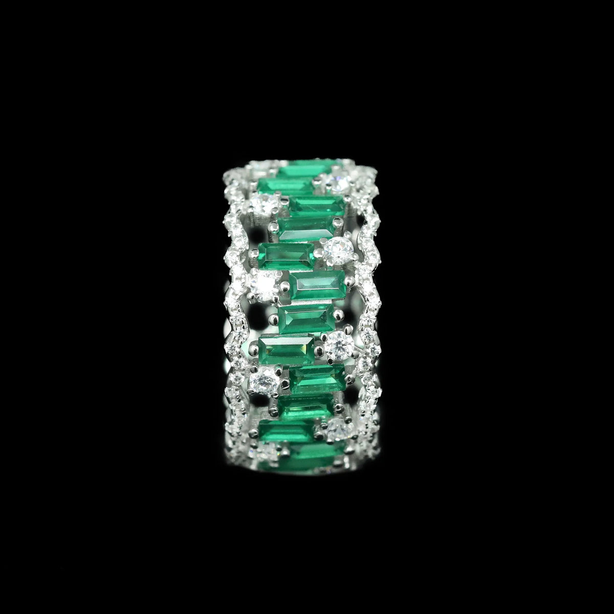 MuShan Jewelry 925 Sterling Silver Ring 5A CZ Gemstones HCD Diamond Fine Timeless Shiny 925 Sterling Silver Ring Accessories