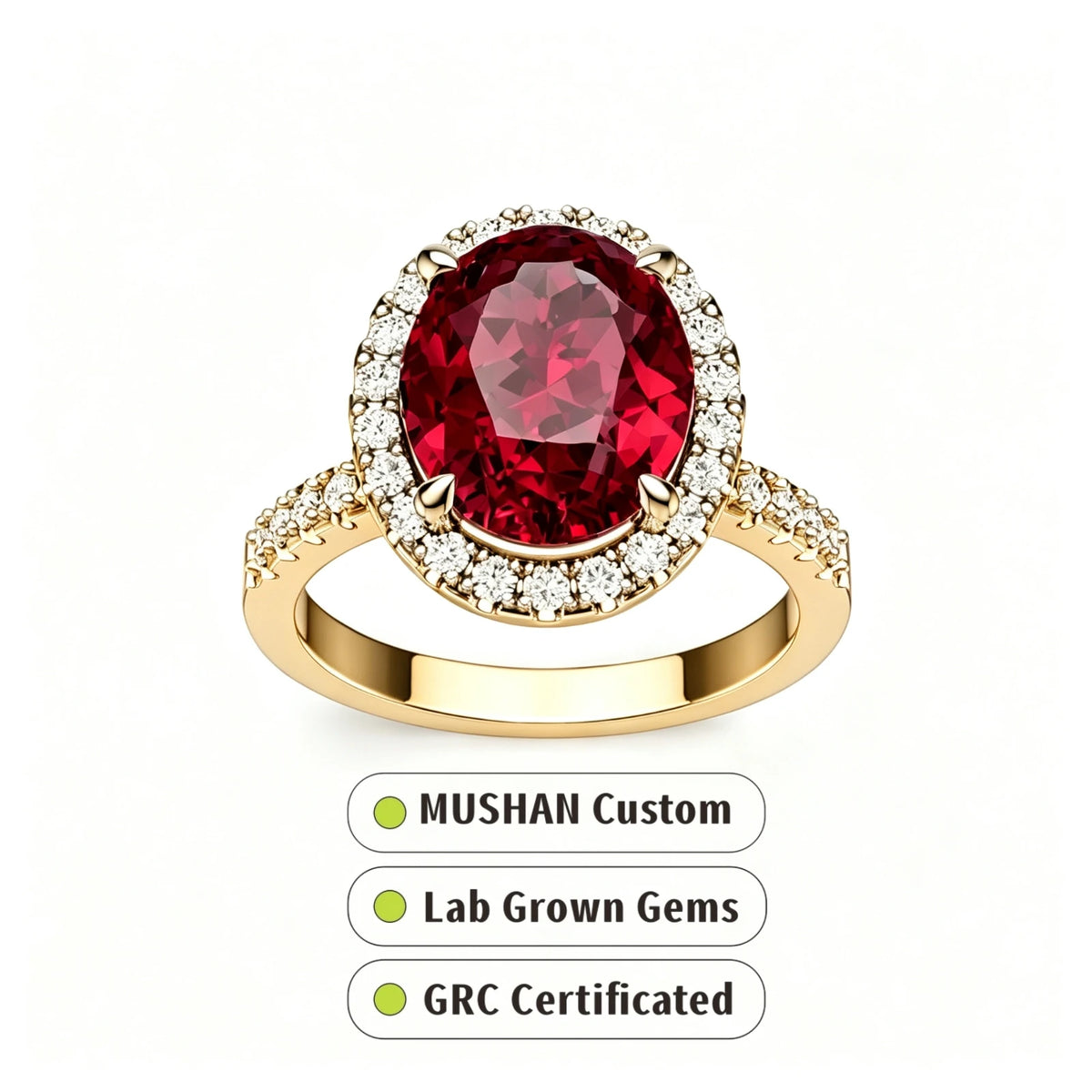 MUSHAN Custom Jewelry 925 Sterling Silver Ring Band 3ct Lab Grown Gemstones Ruby Emerald Sapphire Sunflower Rings Jewelry