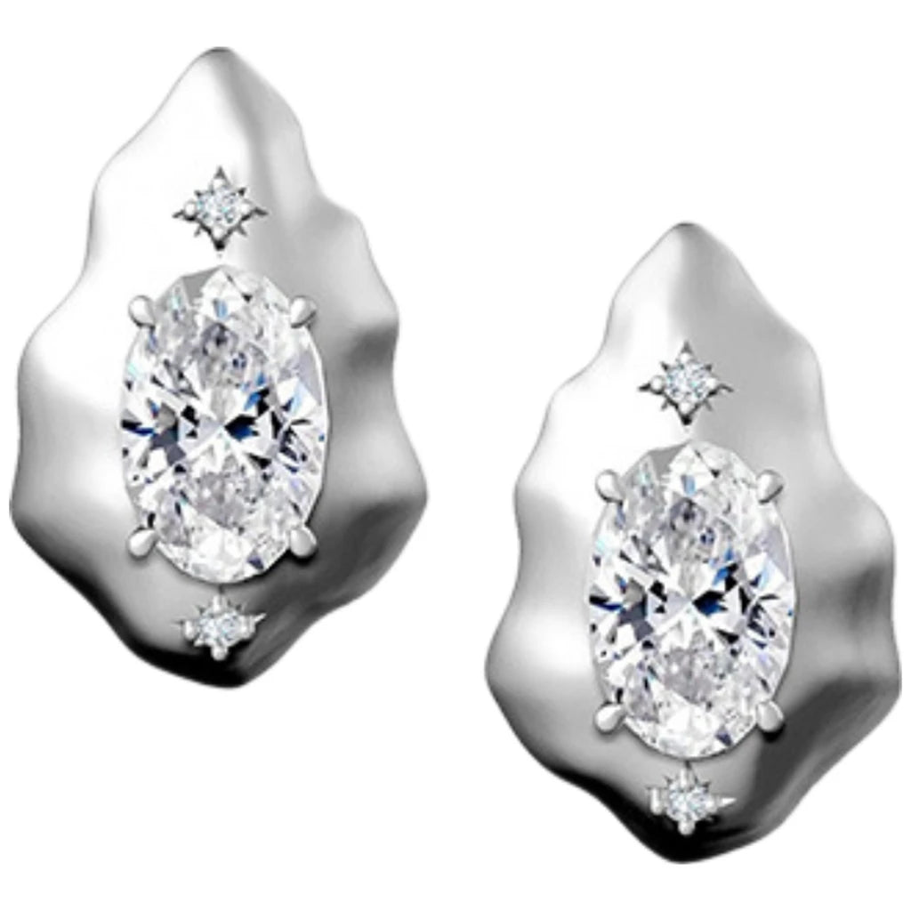 MUSHAN Custom Jewelry 925 Sterling Silver Earring Moissanite D Color VVS Designer Bride Dreamy Bridal Earrings Diamond