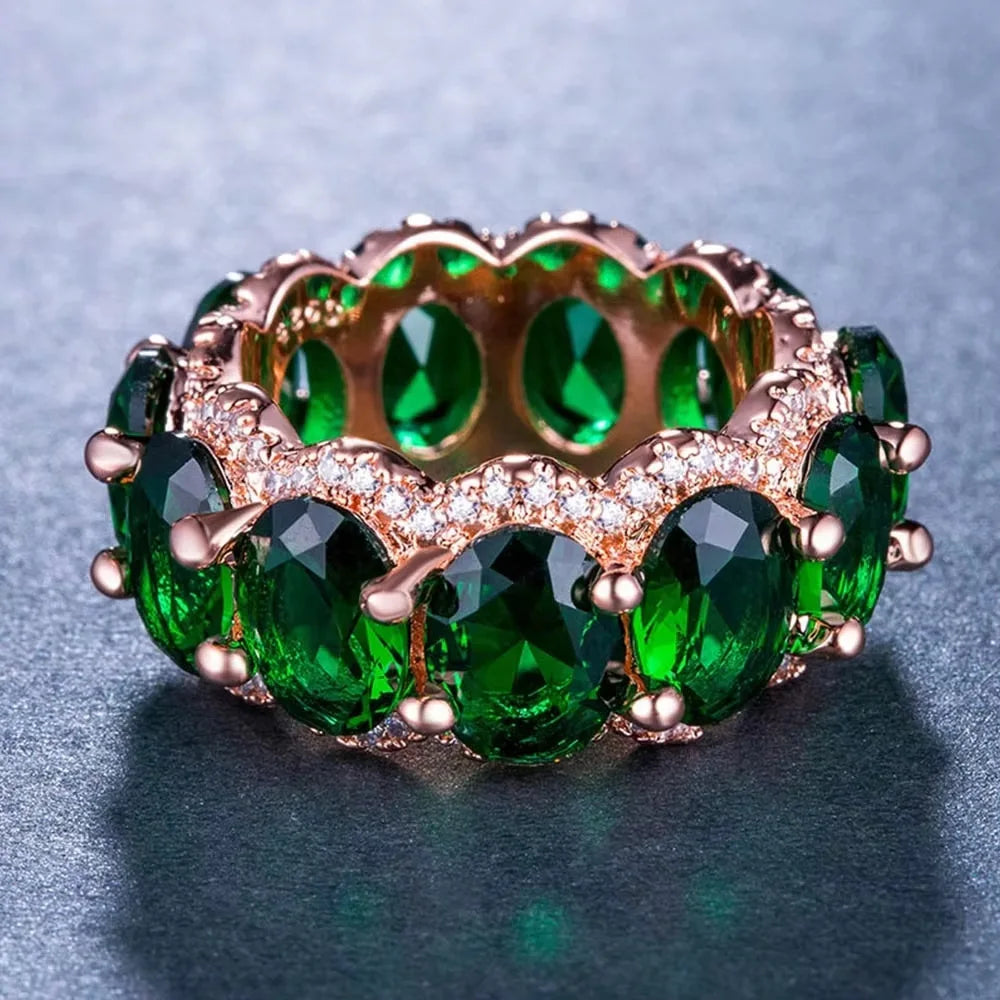 MUSHAN Custom Jewelry 24ct Lab Grown Emerald Ring Band For Women 925 Sterling Silver Rings s925 Wedding Gemstones Fine Jewelry