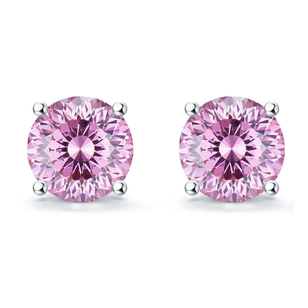 MuShan Jewelry 925 Sterling Silver Stud Earrings Dangle High Carbon Diamond Vintage Luxury Women Earring Fine Jewelry