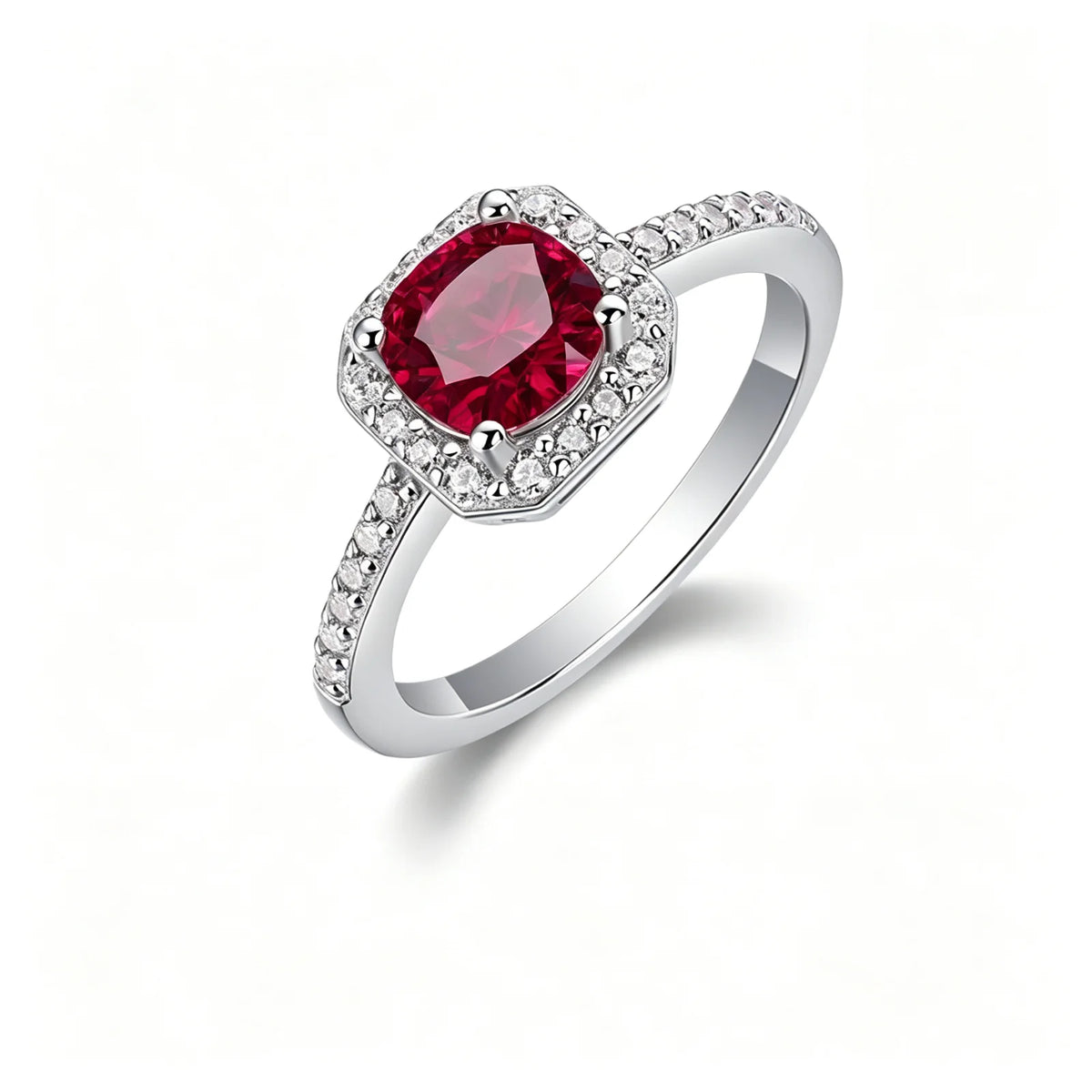 MUSHAN Custom Jewelry 925 Sterling Silver Ring Band for Women 1ct Lab Grown Gemstones Ruby Emerald Sapphire Rings Jewelry