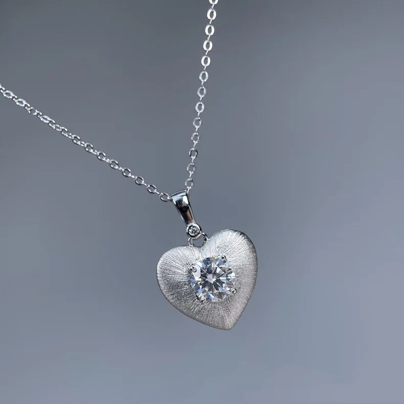 MuShan Jewelry 925 SterlinMug Silver Necklace Pendant Chain HCD Diamonds Valentine Gift Minimalist Style Women Necklaces Jewelry