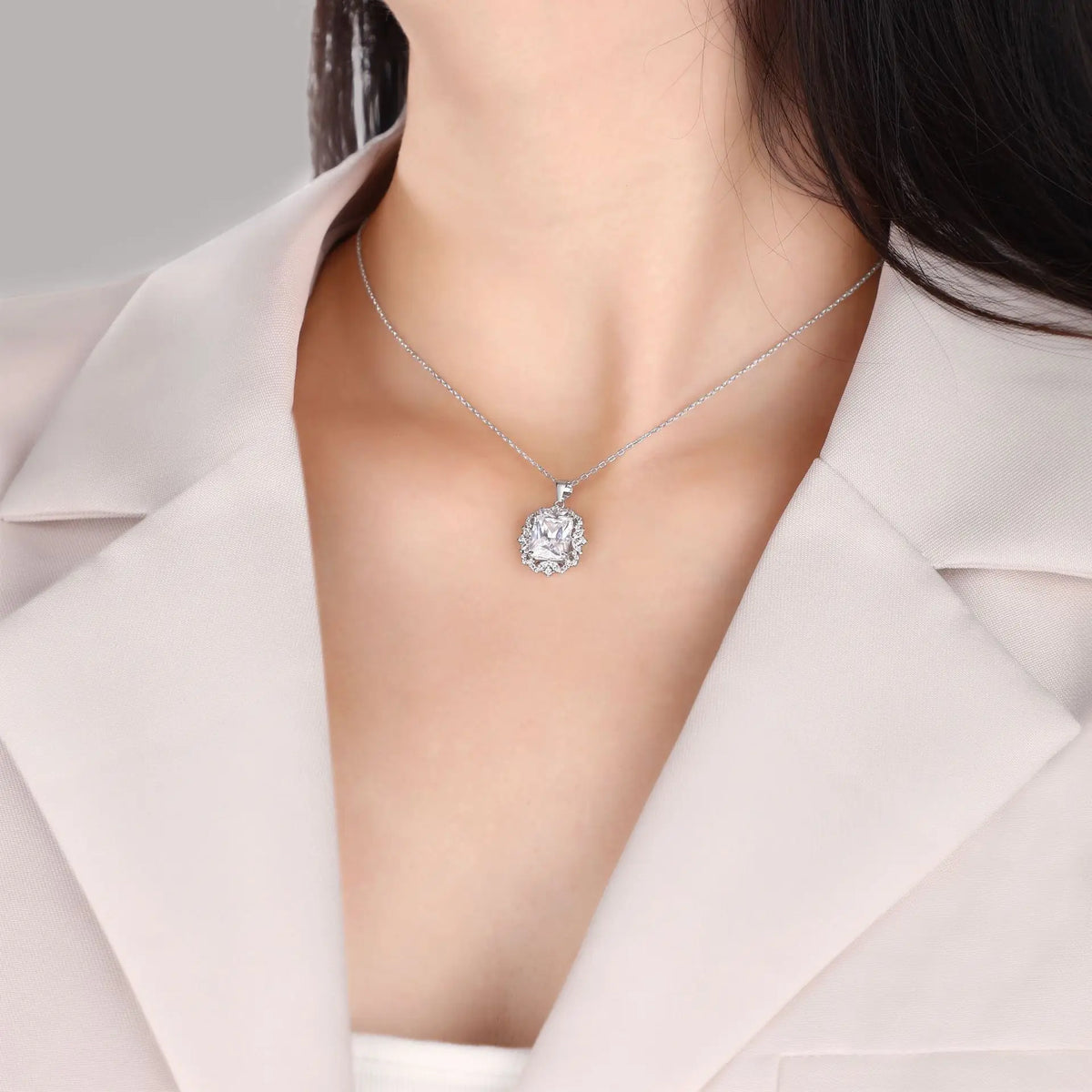 MuShan Designer Jewelry 925 Sterling Silver Necklace Zircon 5A Grade Choker Formal Women 18K Gold Plated Premium Jewelry Pendant