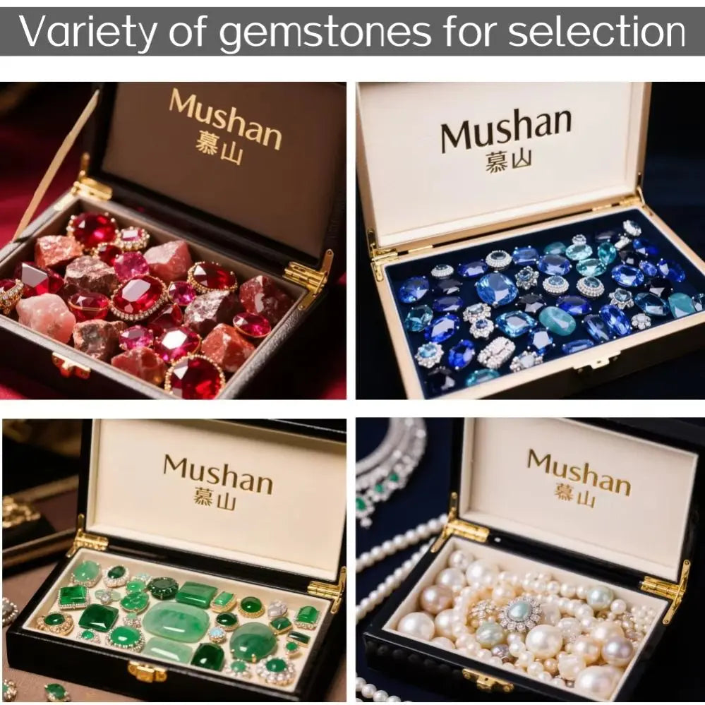 MUSHAN Luxury Jewelry 925 Sterling Silver Ring Band Women GRA Certificated Moissanite Diamond Emerald D Color Rings Fine Jewelry