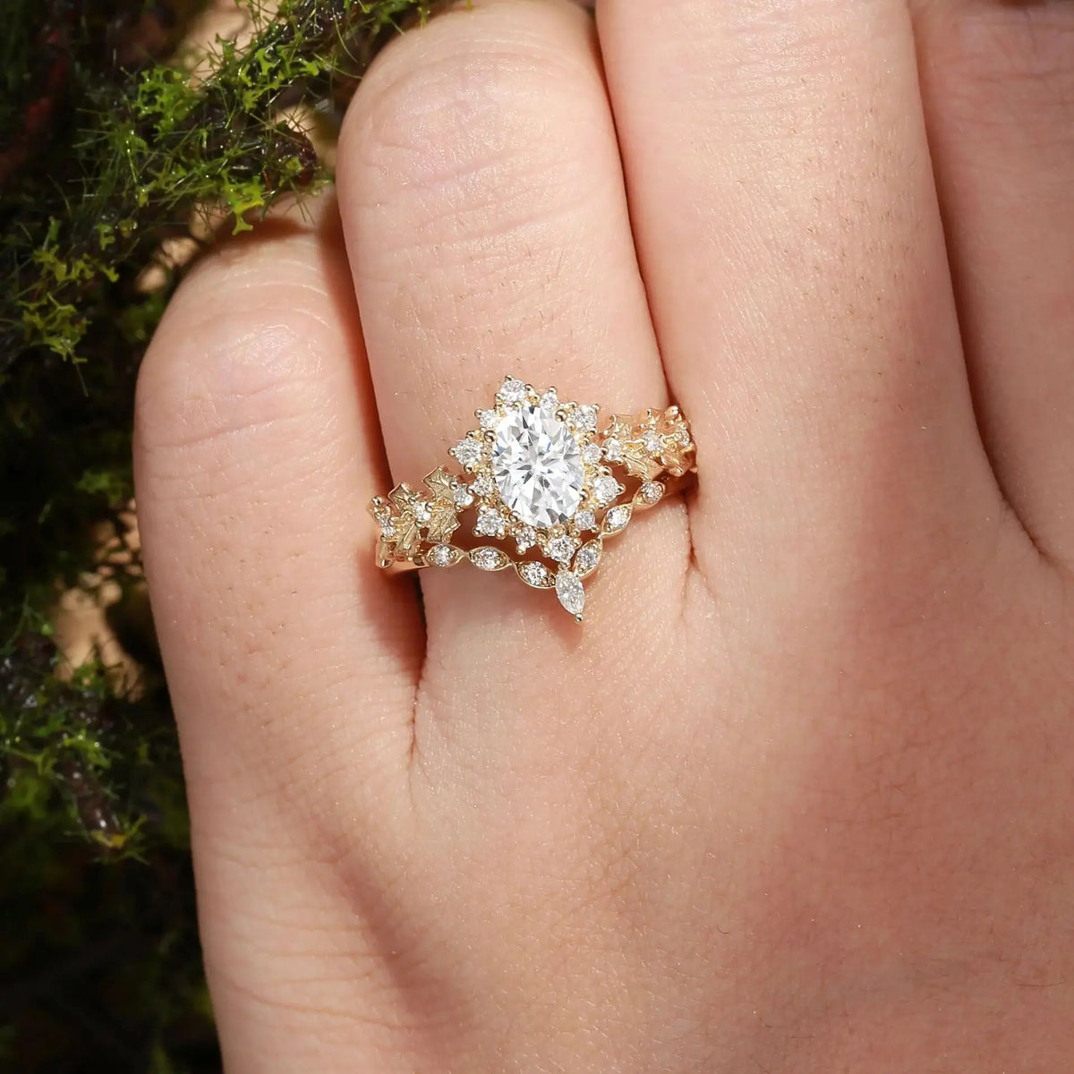 MUSHAN Custom Jewelry 925 Sterling Silver Ring Band Lab Grown Gemstones Marquise Eternity Wedding Moissanite Diamond Rings Women