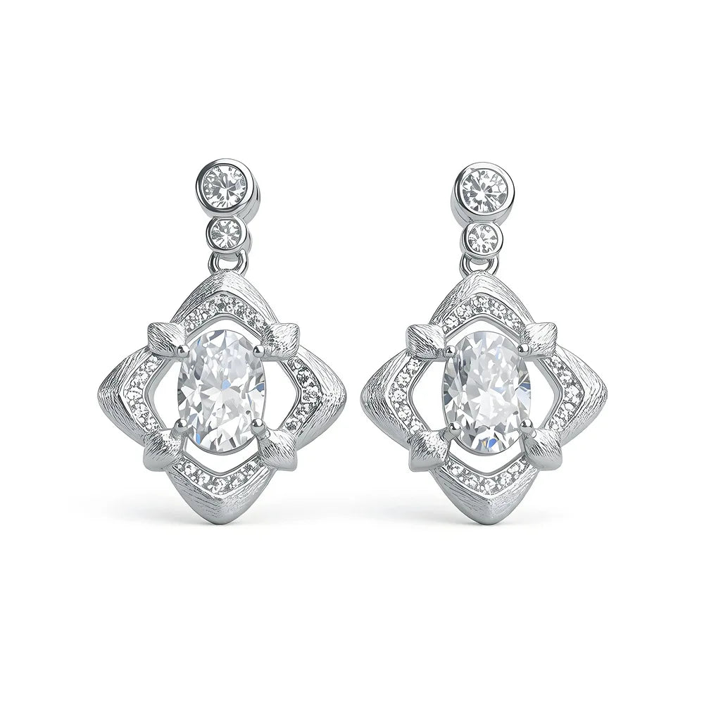 MuShan Designer Jewelry 925 Sterling Silver Opera Necklace Pear Moissanite for Partner Gold Vermeil MST Patent Cocktail Operas