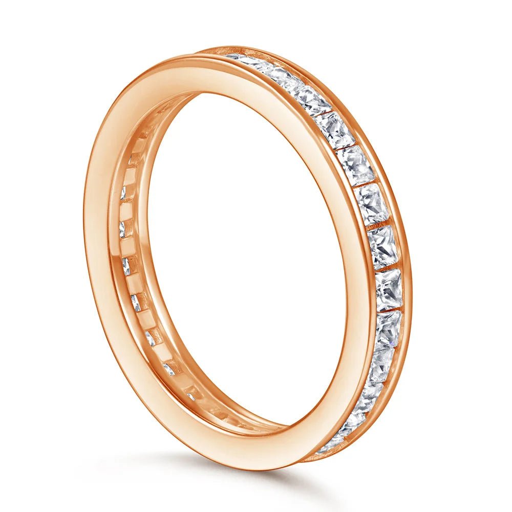 MuShan Jewelry 925 Sterling Silver Ring Wedding Band High Carbon Diamond Gift Her Best Friend Gift Women Rings Fine Jewelry