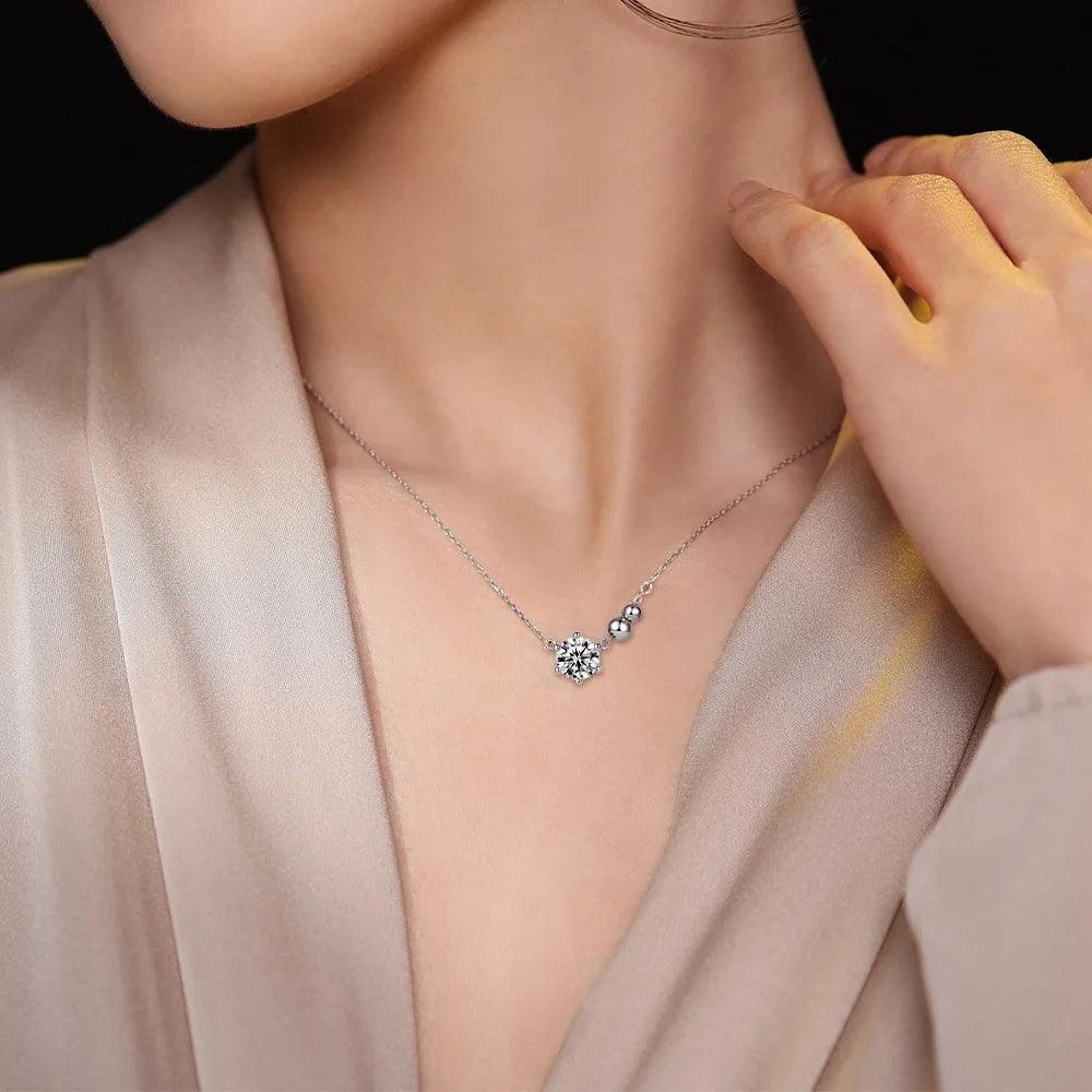 MuShan Luxury Jewelry 925 Sterling Silver Necklace Zircon 7A Infinity Office for Bride Real Gold Plated Premium Jewelry Pendant