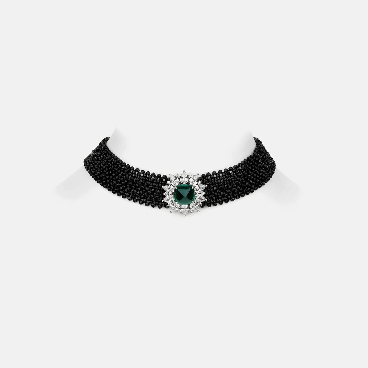 MuShan Luxury Jewelry 925 Sterling Silver Necklace Lab Grown Sapphire Asscher Statement Necklace for Women 18K Gold Plated Neckl