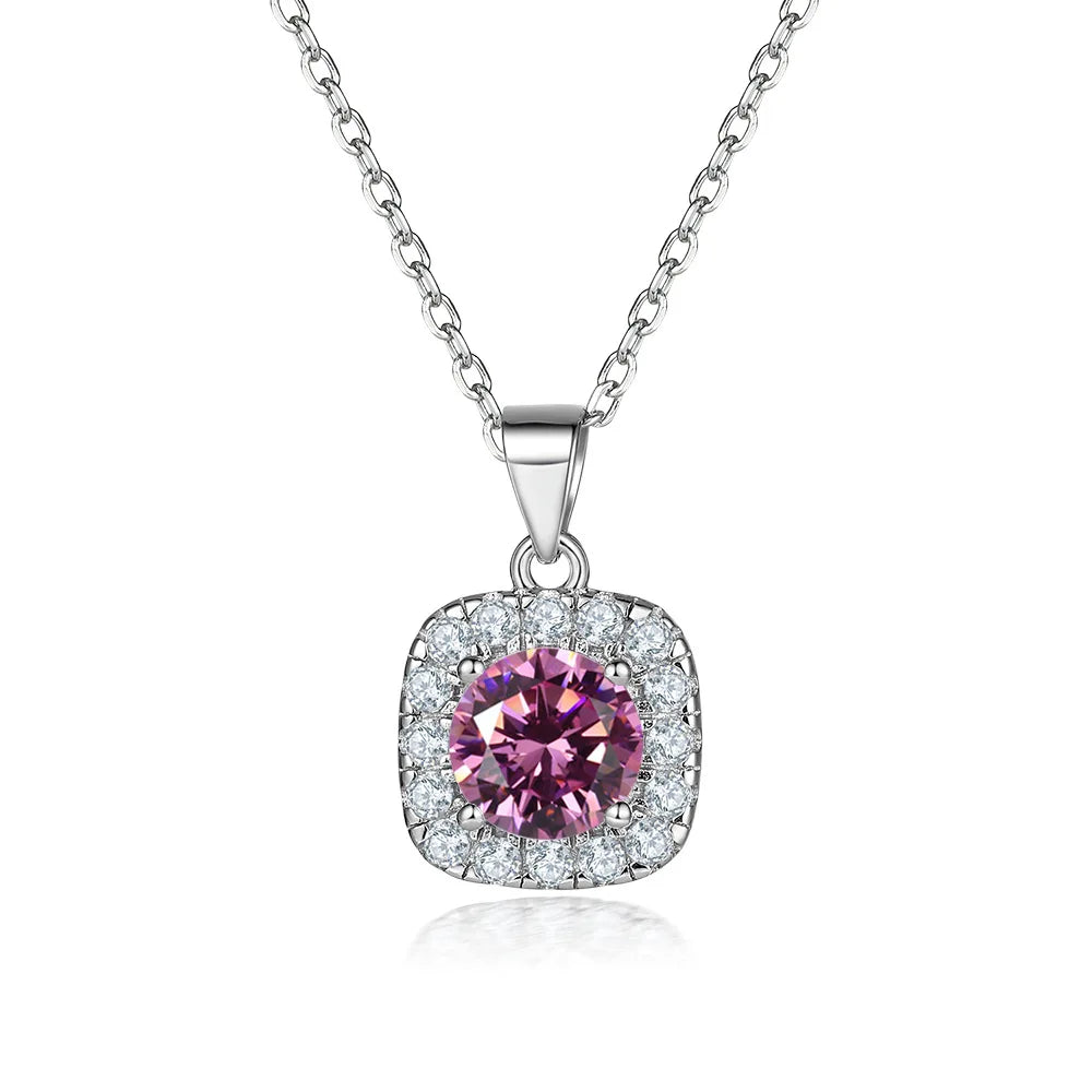 MuShan Luxury Jewelry 925 Sterling Silver Necklace Cubic Zirconia 7A Initial Formal Women Rhodium Plated Premium Jewelry Pendant