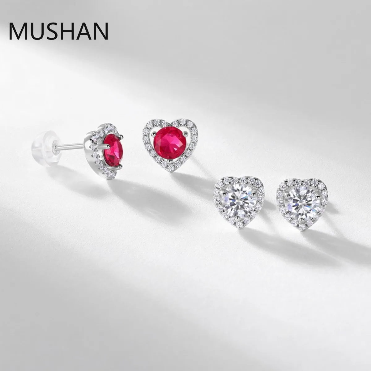 MUSHAN Bijoux de luxe boucles d'oreilles puces en argent sterling S925 pour femmes, boucles d'oreilles à tige avec émeraude de culture certifiée GRC