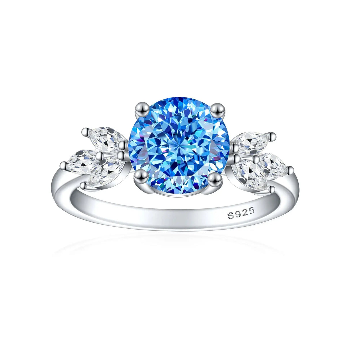 MuShan Jewelry 925 Sterling Silver Ring Wedding Band High Carbon Diamond Engagement Party Chic Style Women Rings Fine Jewelry