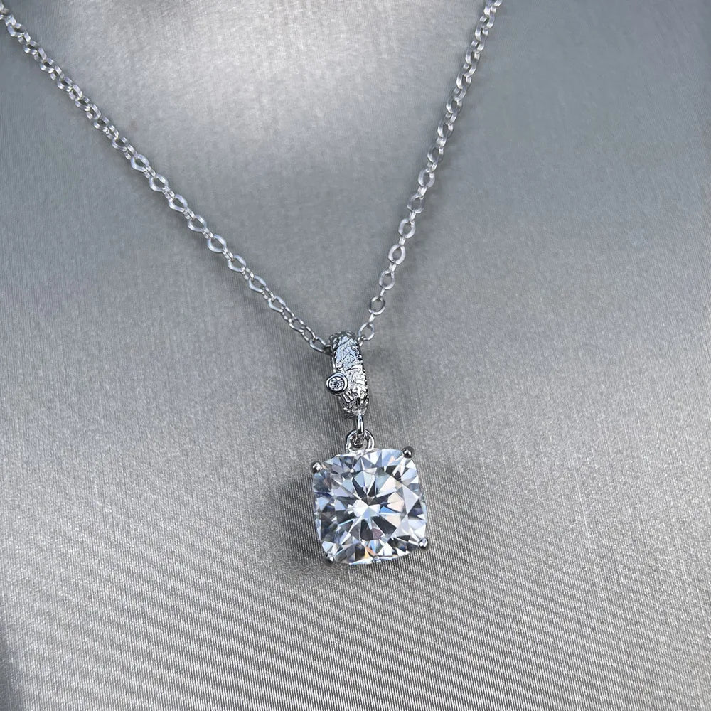 MuShan Luxury MuShan L 925 Sterling Silver Necklace Zircon 7A Infinity Office for Bride Real Gold Plated Premium Jewelry Pendant