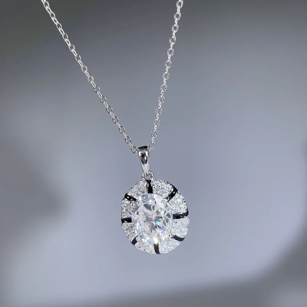MuShan Designer Jewelry 925 Sterling Silver Chain Rope Teardrop Moissanite Bridal 18K Gold Plated for Wife MST Patent Necklaces