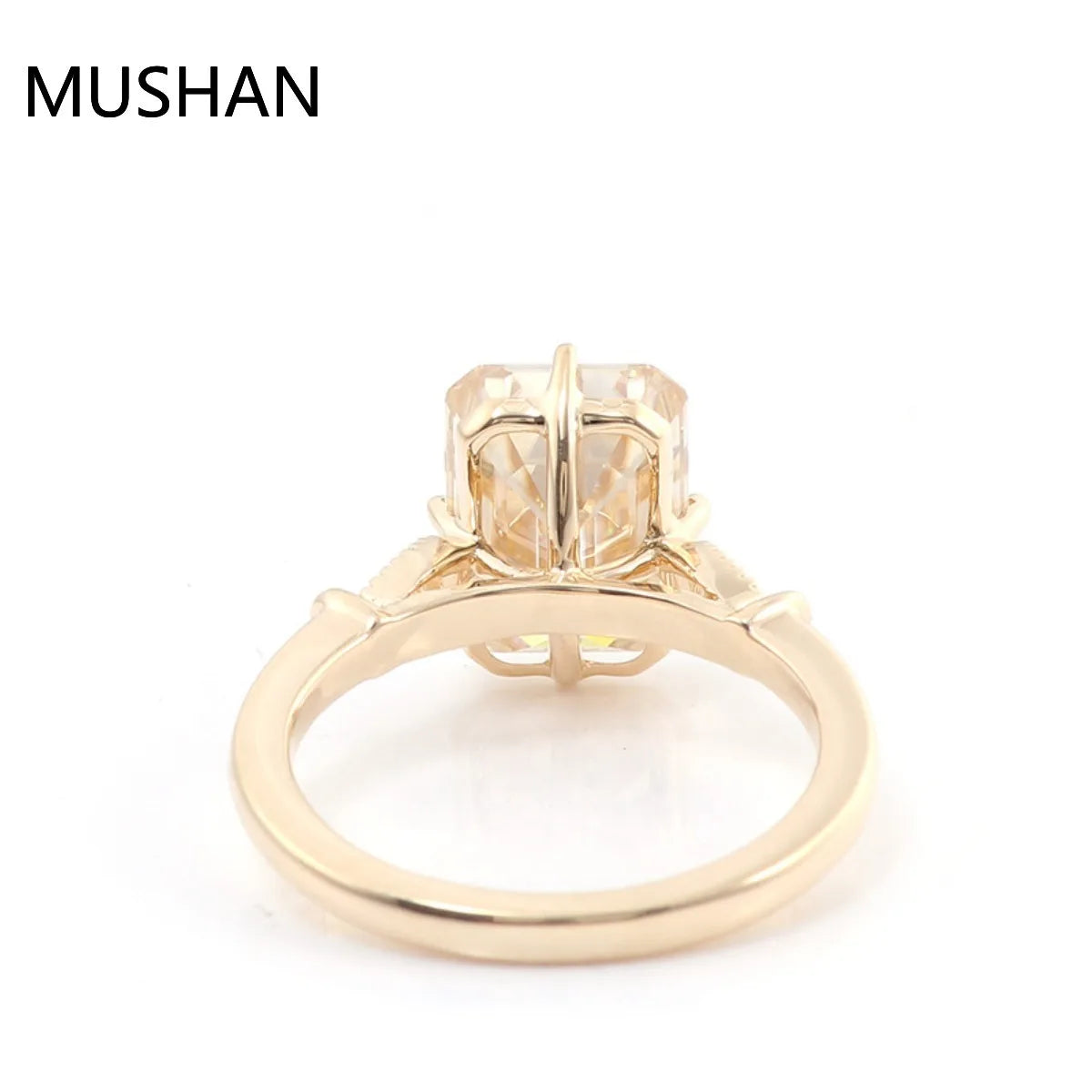 MUSHAN Luxury Custom 14K 18K Gold Rings Band Jewelry With Moissanite Diamond Lab Grown Gemstones Diamond Wedding Ring For Women