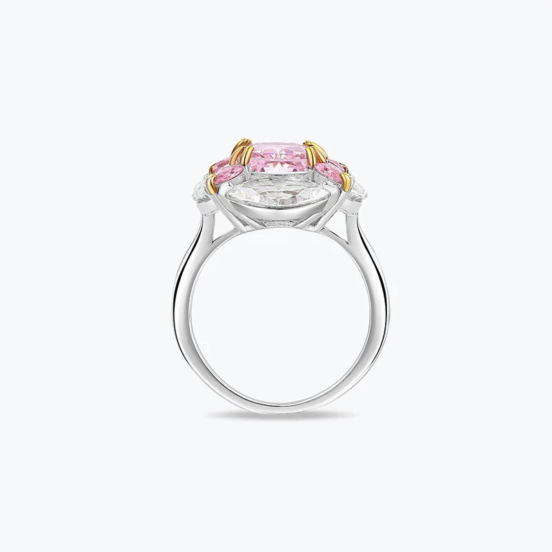 MuShan Jewelry 925 Sterling Silver Ring 5A CZ Gemstones Luxury HCD Diamond Engagement 925 Sterling Silver Ring Accessories