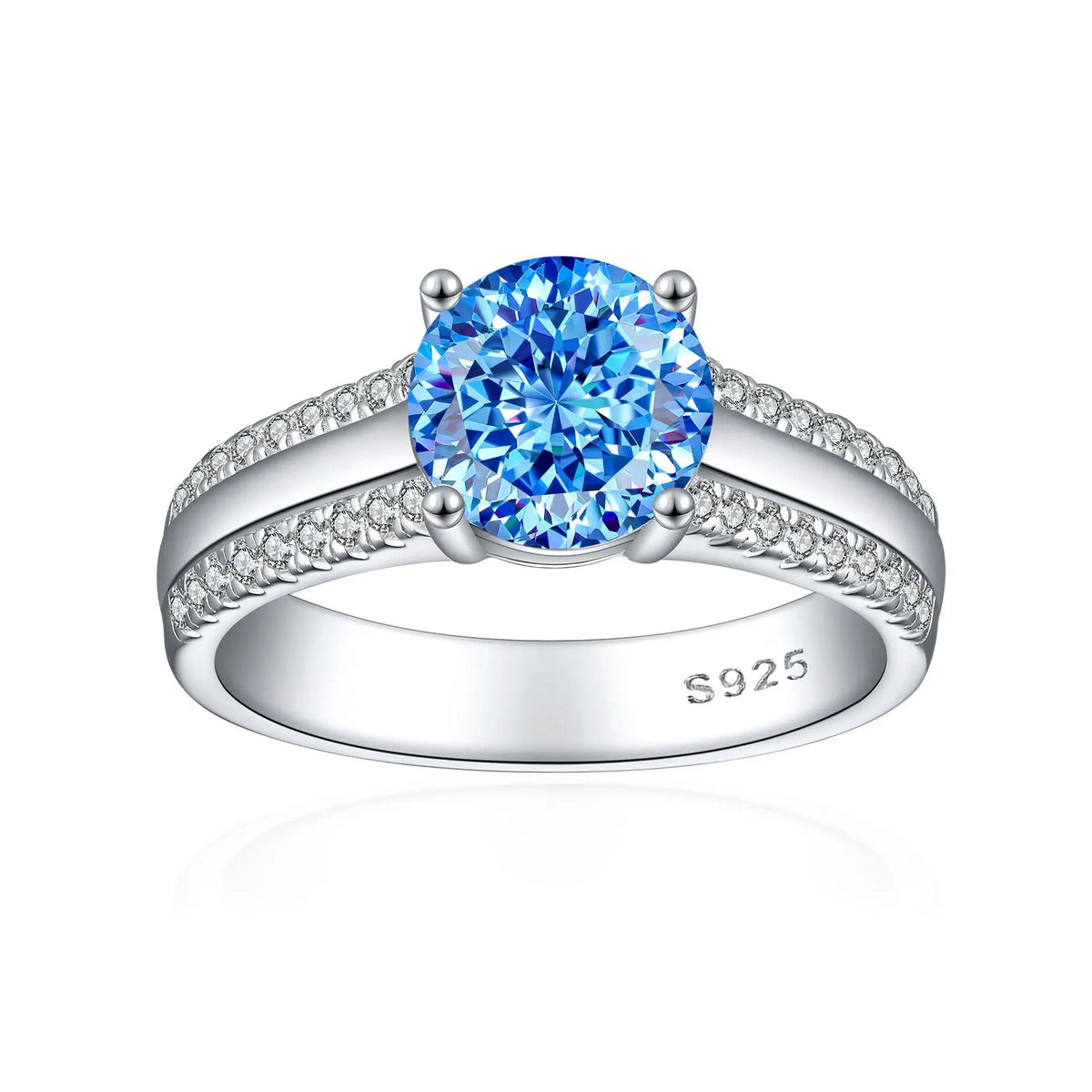 MuShan Jewelry 925 Sterling Silver Ring Wedding Band High Carbon Diamond Party Cocktail Her Gift Women Rings Fine Jewelry