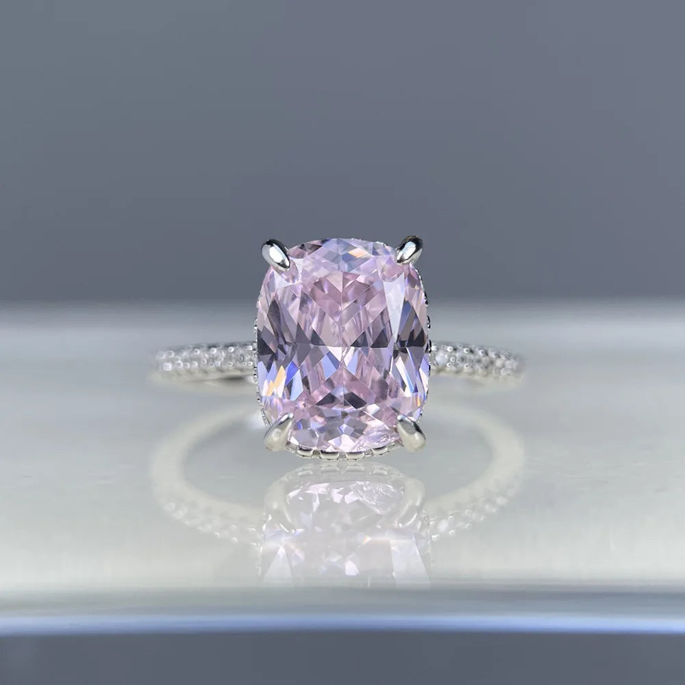 MuShan Jewelry 925 Sterling Silver Ring Wedding Band High Carbon Diamond Party Cocktail Luxury Jewelry Women Rings Fine Jewelry