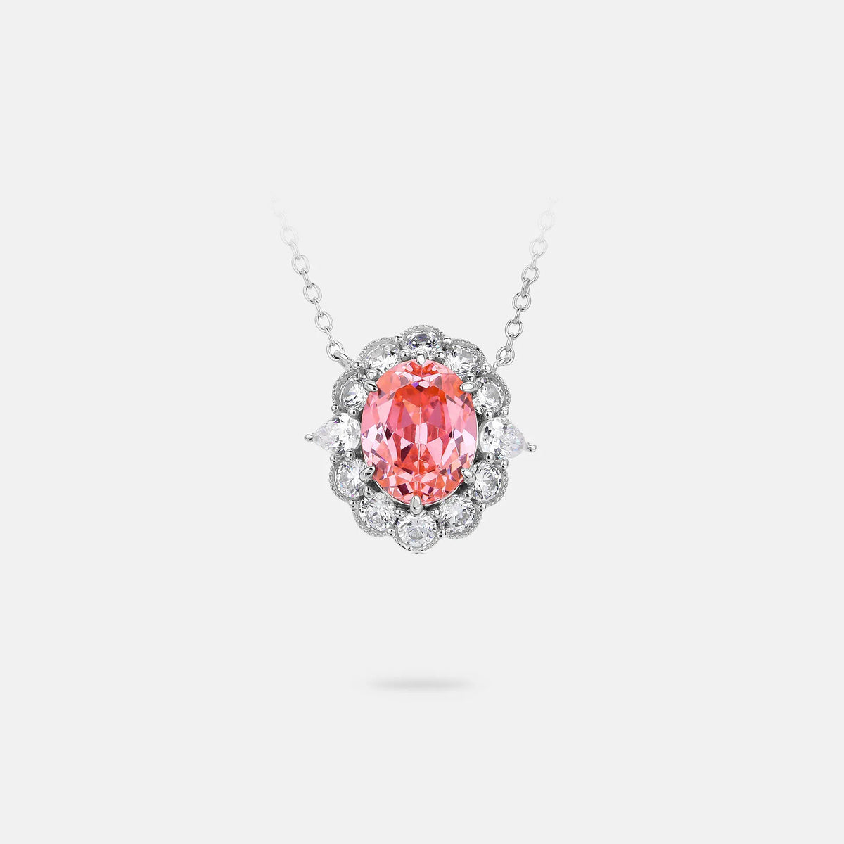 MuShan Jewelry 925 Sterling Silver Glamorous Necklaces 7A Cubic Zirconia Birthday Necklaces Pendant Engagement Women