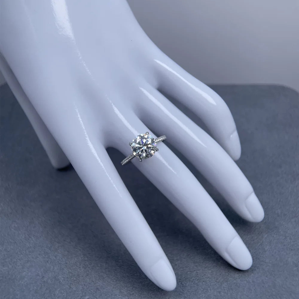 MUSHAN Luxury Jewelry 925 Sterling Silver Ring VVS Moissanite Artisan Ring for Partner 18K Gold Plated MST Patent Fine Jewellery