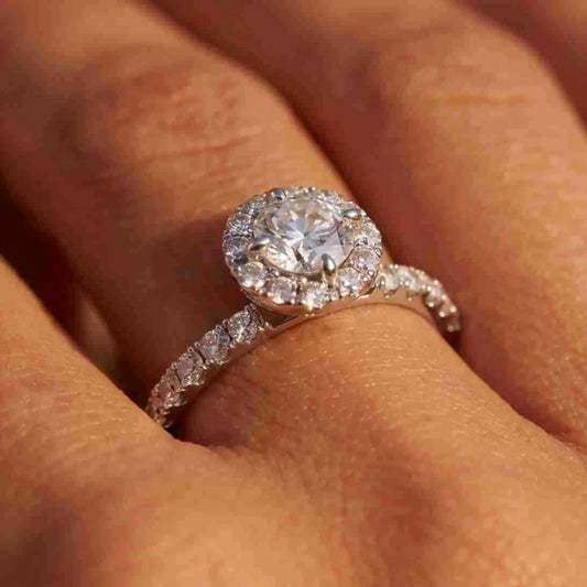 MUHAN Luxury Jewelry 925 Sterling Silver Ring Wedding Band Women GRA Certificate Moissanite Diamond Rings D Color Fine Jewelry
