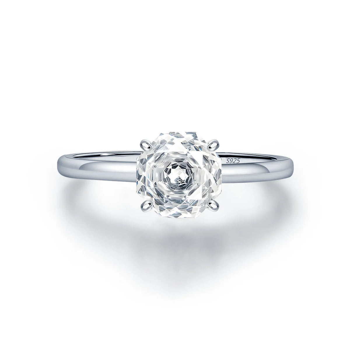 MuShan Jewelry 925 Sterling Silver Ring Wedding Band High Carbon Diamond Minimalist Style Fine Jewelry Women Rings Fine Jewelry