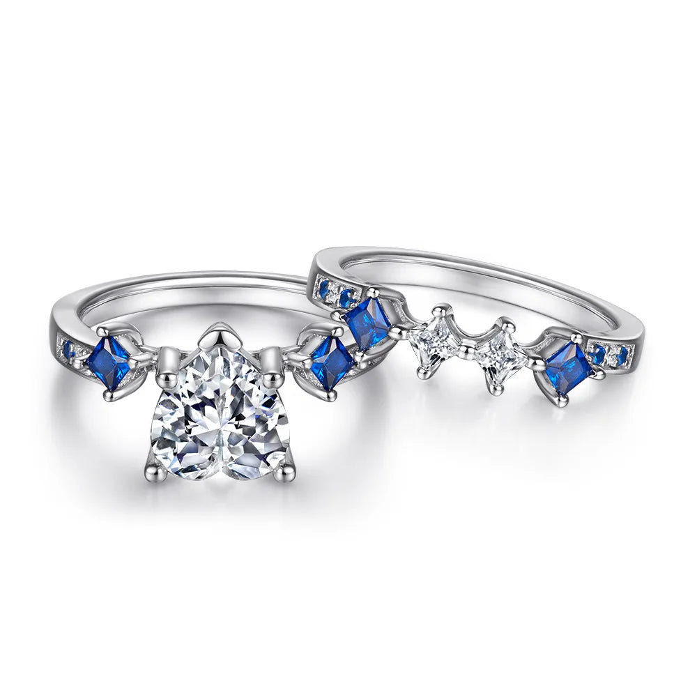 MuShan Brand Jewelry 925 Sterling Silver Ring VVS Moissanite Sparkling Ring for Ladies 18K Real Gold Plated MST Patent Jewellery