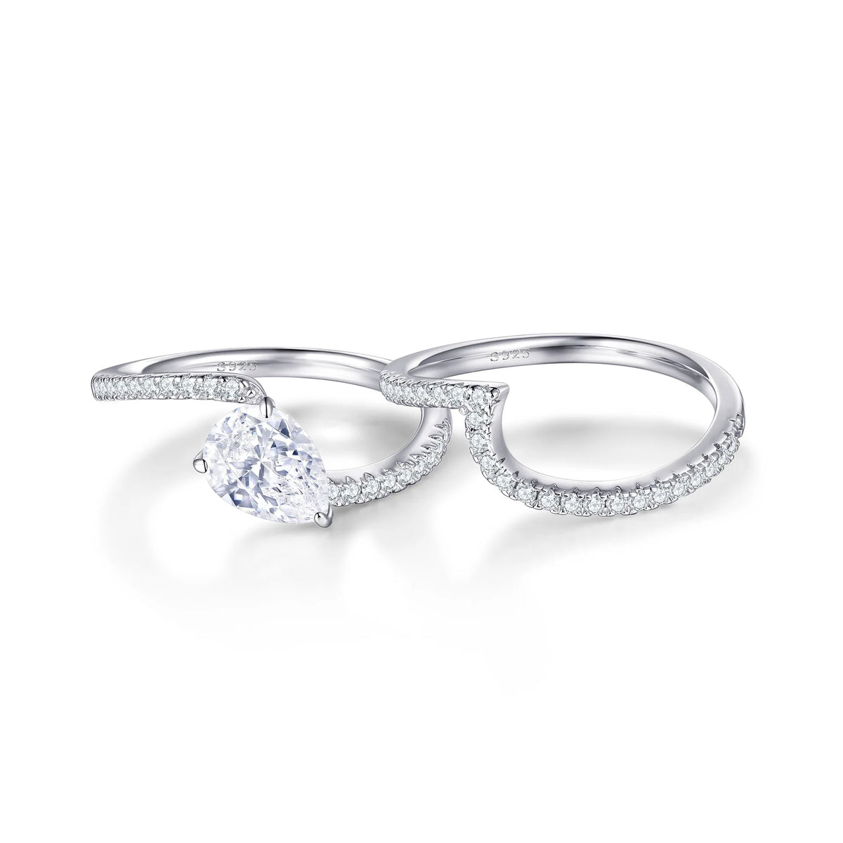 MuShan Designer Jewelry 925 Sterling Silver Ring Cubic Zirconia 5A Triangle Daytime Ladies Rhodium Plated Fine Jewelry Rings