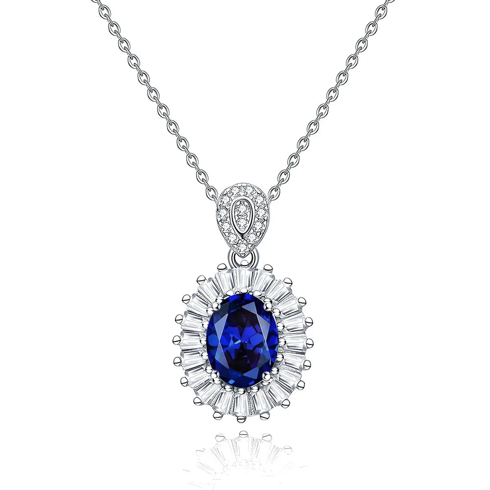 MuShan Jewelry 925 Sterling Silver Necklace Pendant Chain HCD Diamonds Bridesmaid Gift Elegant Jewelry Women Necklaces Jewelry