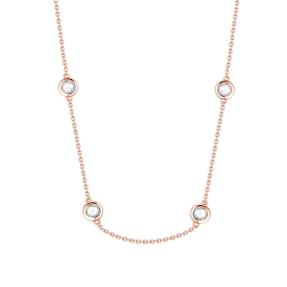 MuShan Jewelry 925 Sterling Silver Necklace Pendant Chain HCD Gemstones Party Cocktail Girlfriend Gift Women Necklaces Jewelry