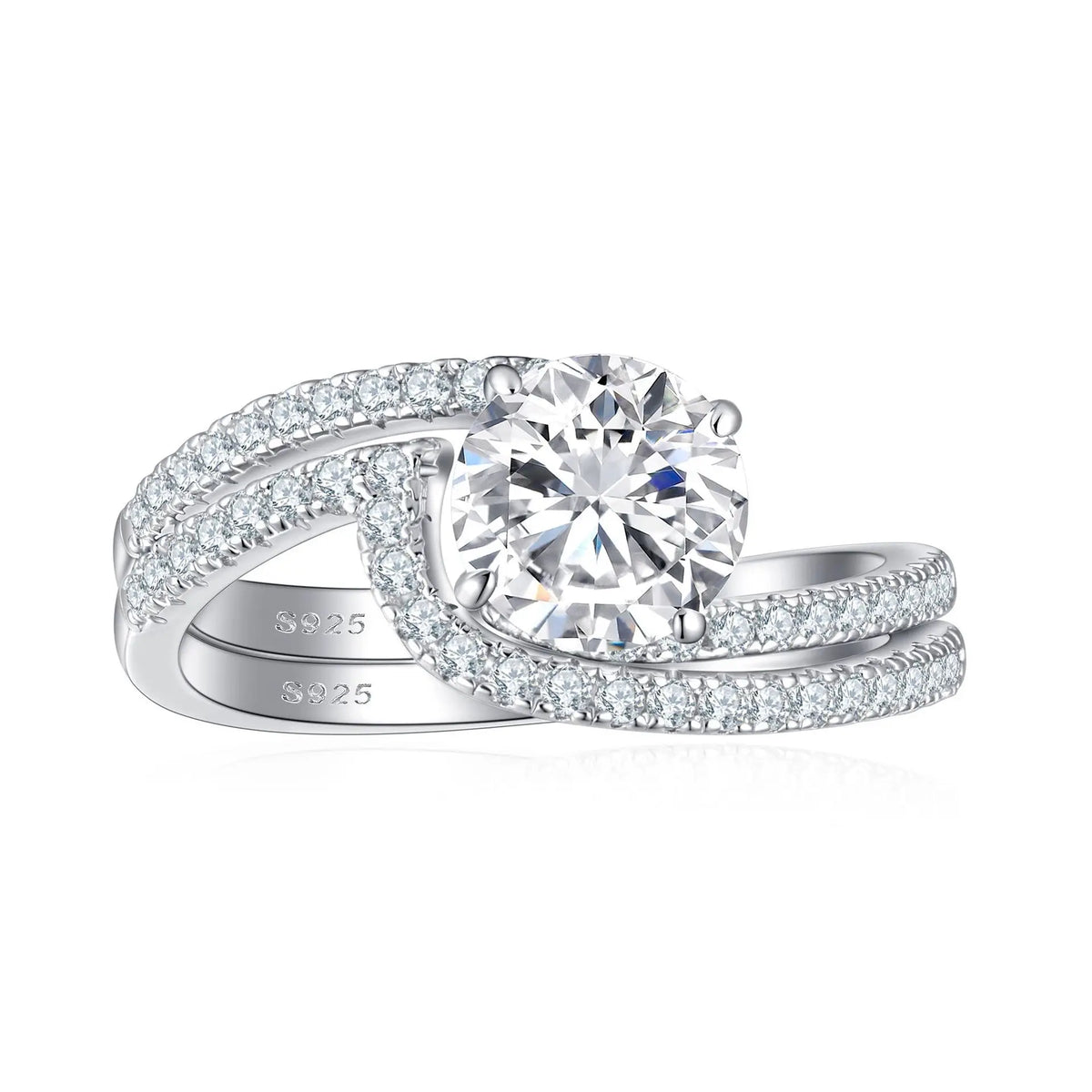 MuShan Brand Jewelry 925 Sterling Silver Ring Zircon 7A Radiant Bridal for Girlfriend Real Gold Plated Fine Jewelry Rings